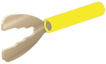 Safety Voltage to Spade Lug Adapter (Yellow)